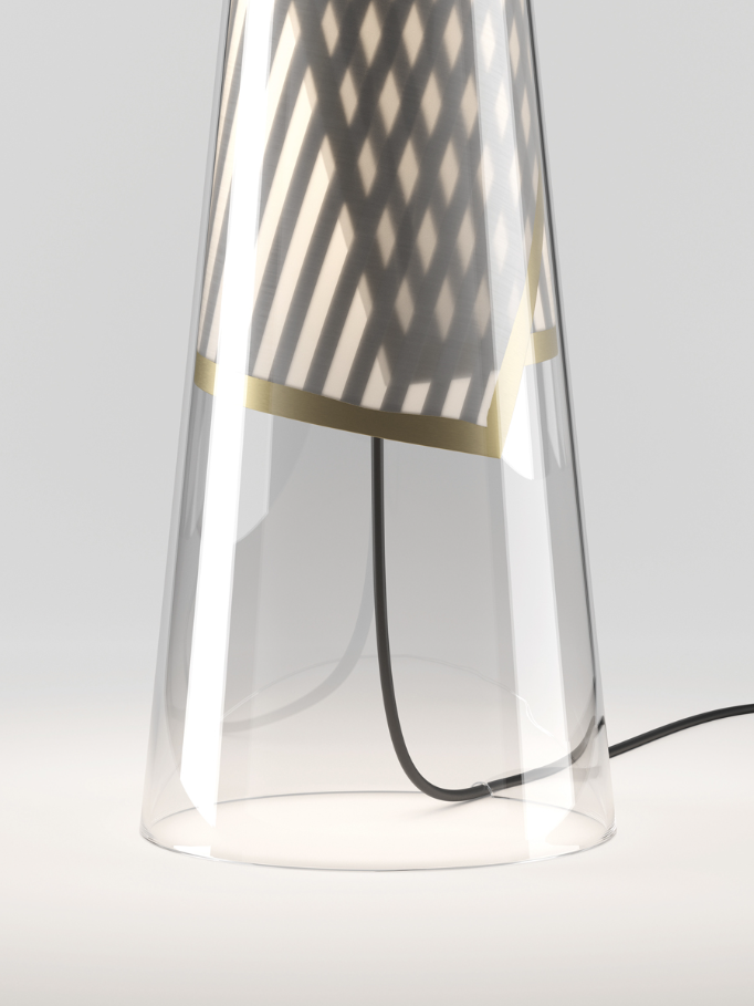 Cono di Luce Lampada da tavolo LED in vetro soffiato e PCB