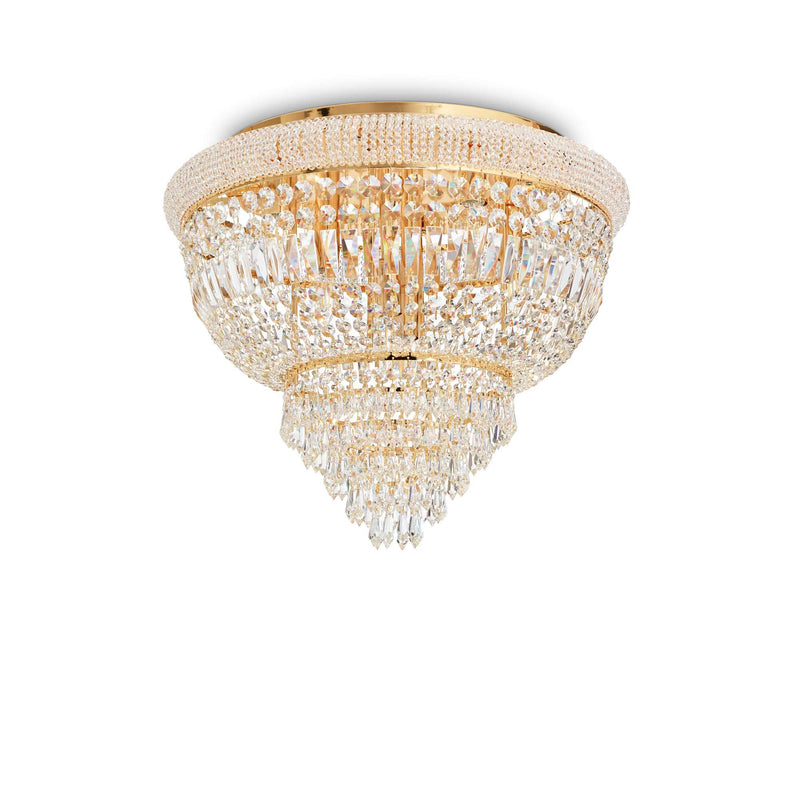 Dubai pl6 Plafoniera lampada da soffitto oro in cristallo molato