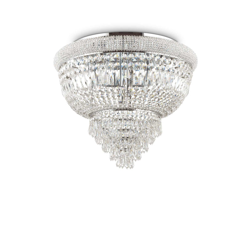 Dubai pl6 Plafoniera lampada da soffitto cromo in cristallo molato
