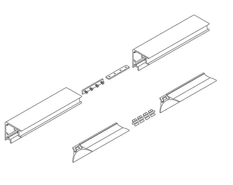 Lubiana kit giunzione lineare per profilo alluminio
