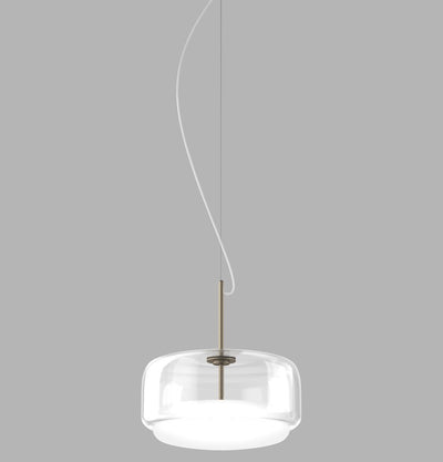 Jube SP G Lampadario sospensione LED in vetro soffiato cristallo trasparente bianco