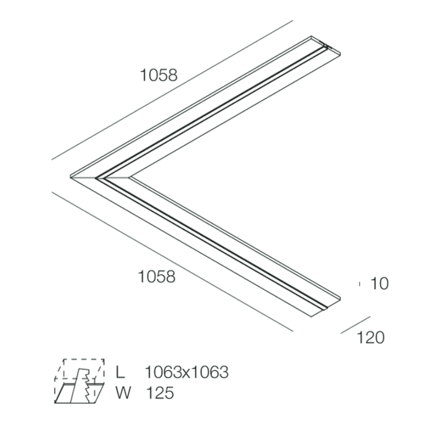 L-16 LOW Profilo Angolare Cartoon Light 16 mm per Strip LED