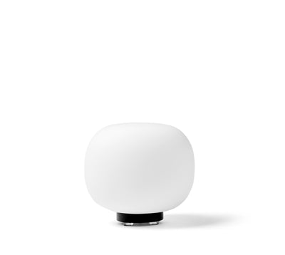 Bombo Lampada tavolo nero diffusore in vetro bianco Ø 20 cm.