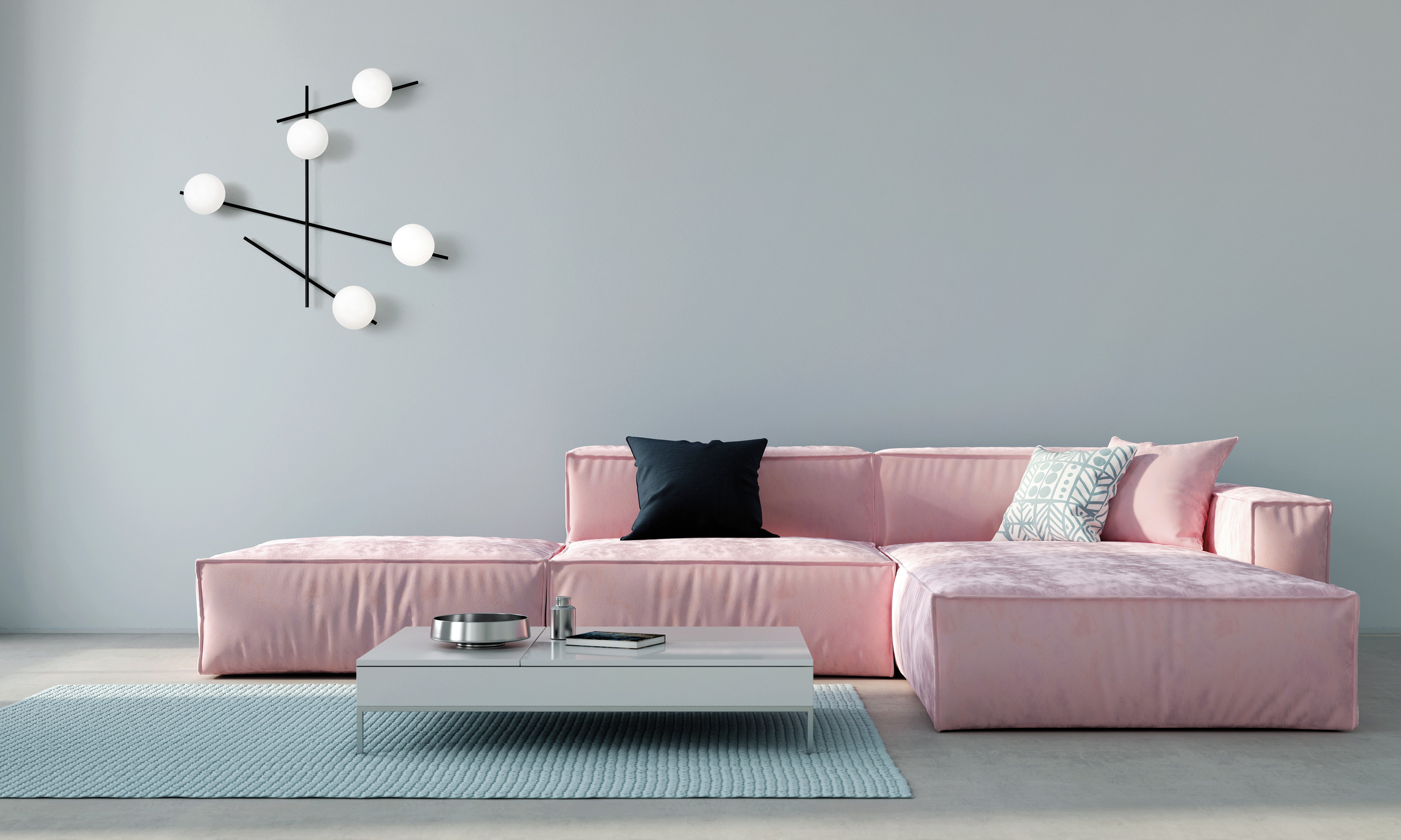 Mikado pl5 Lampada parete soffitto nero opaco con diffusore vetro bianco