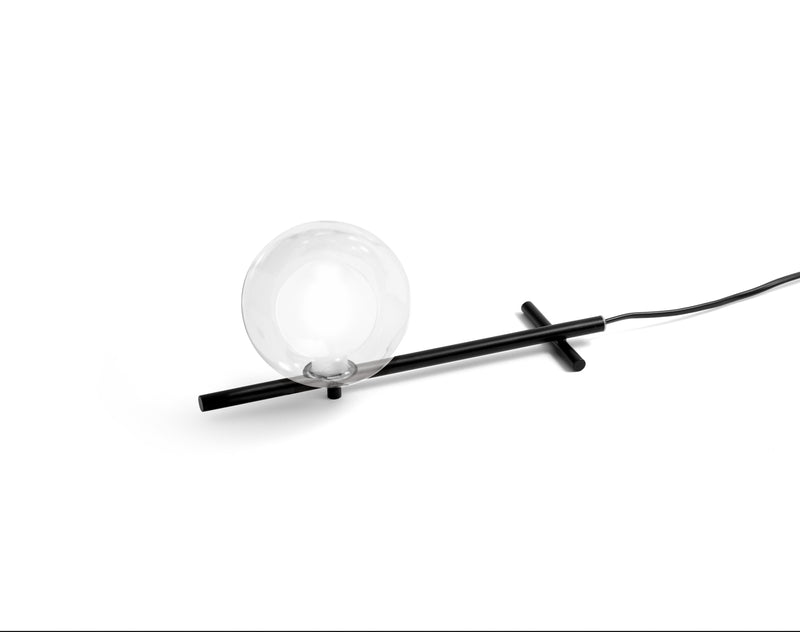 Mikado Lampada tavolo nero opaco con diffusore vetro borosilicato