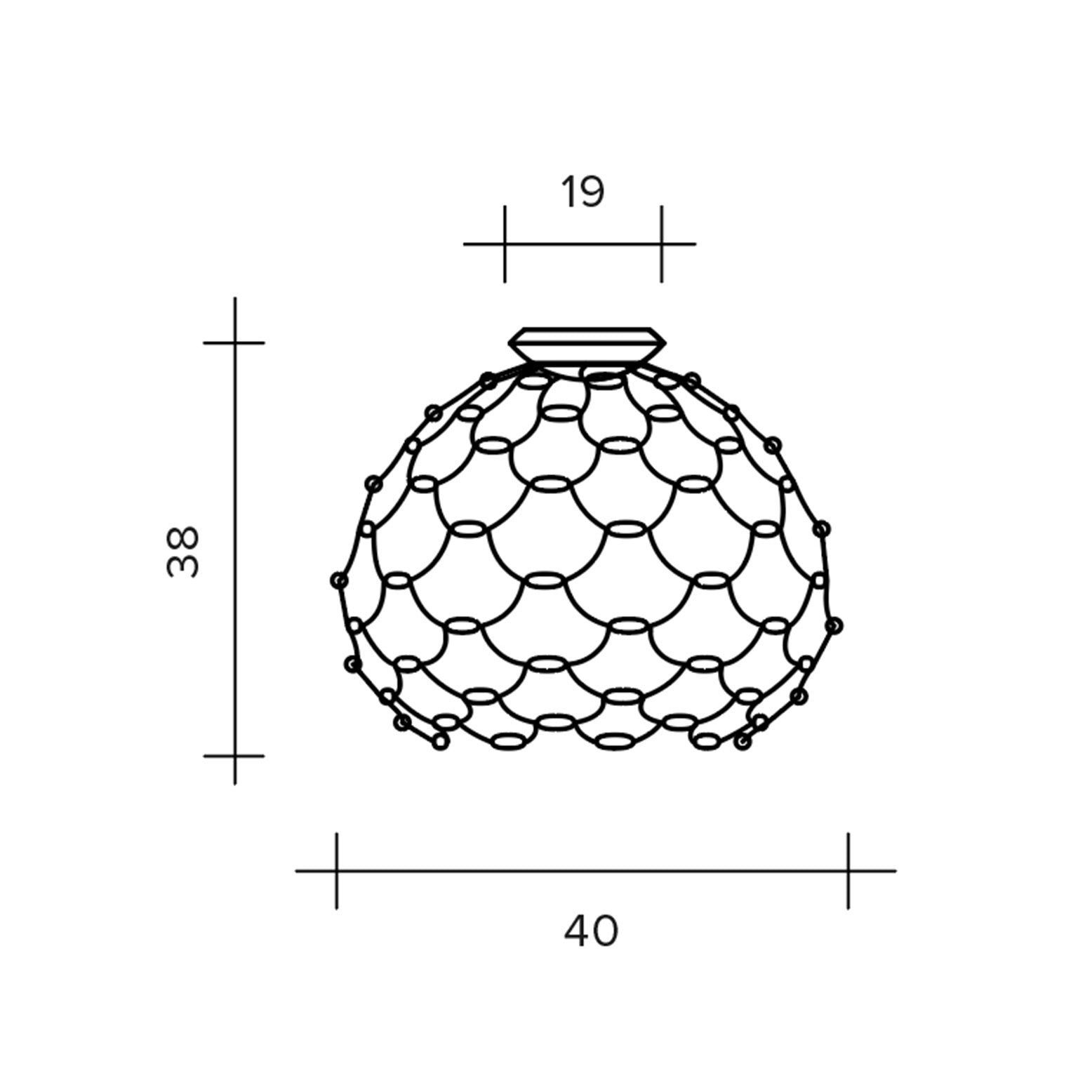 Lamoi soffitto piccola Led 49W rame Push DALI 0-10V 1-10V