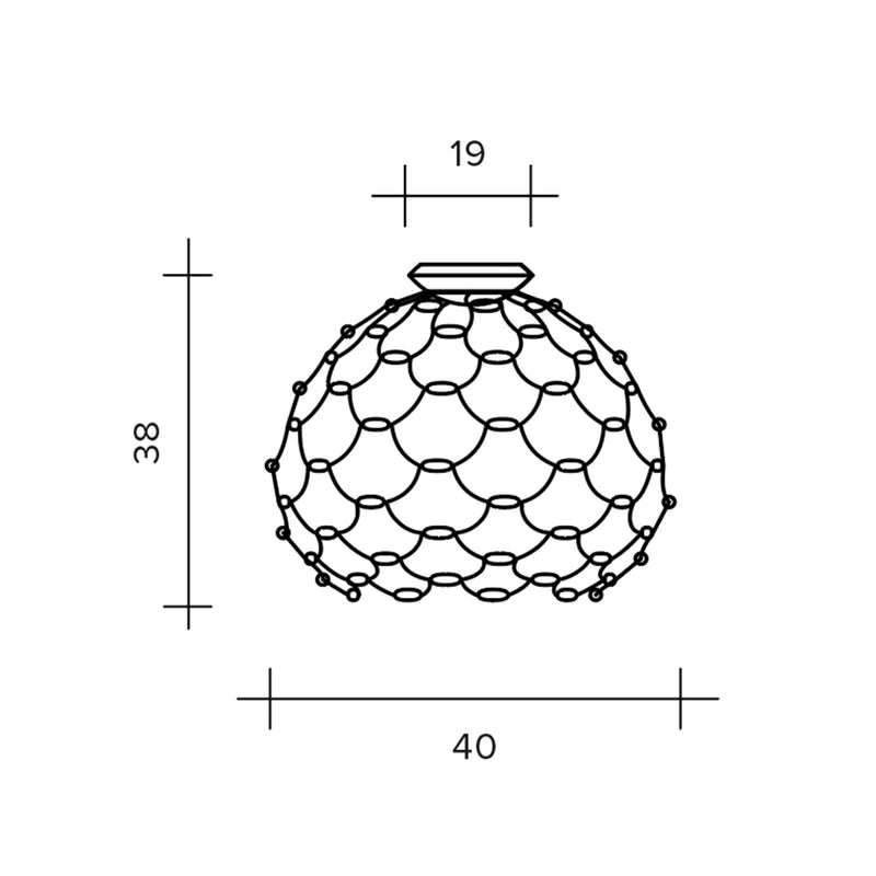 Lamoi soffitto piccola Led 49W rame Push DALI 0-10V 1-10V
