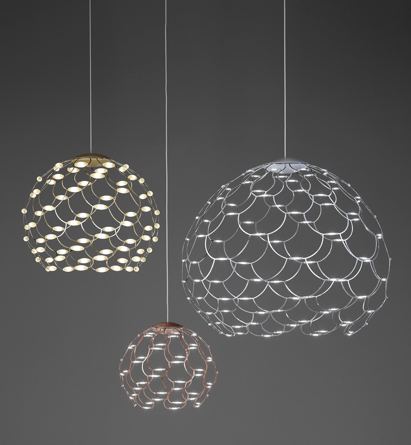 Lamoi sospensione media Led 72W oro Triac