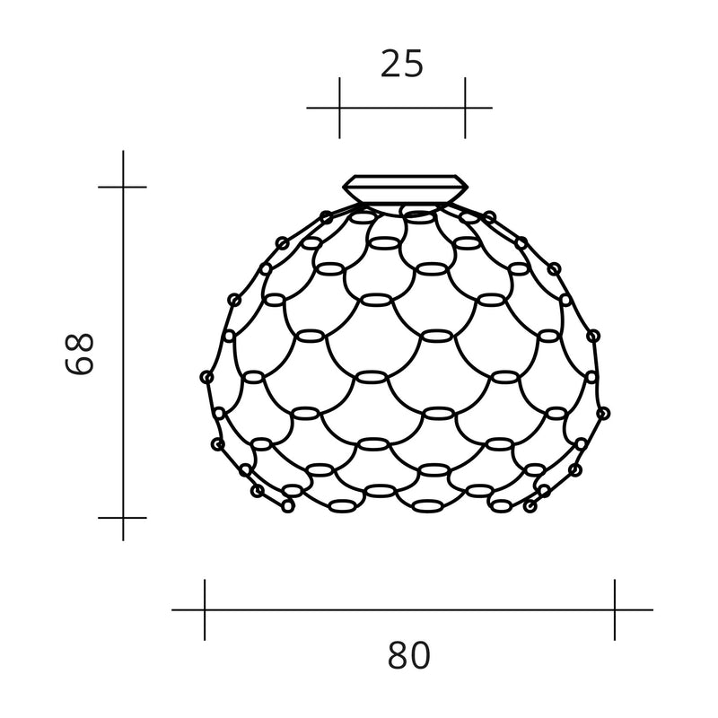 Lamoi soffitto grande Led 99W cromo Push DALI 0-10V 1-10V