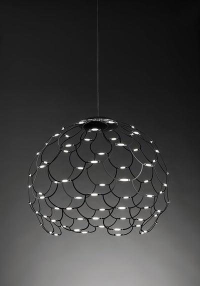 Lamoi sospensione media Led 72W nero opaco Push DALI 0-10V 1-10V