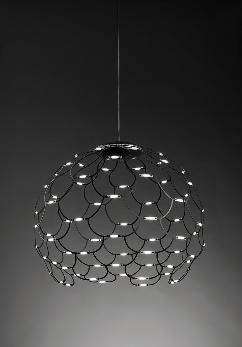 Lamoi sospensione media Led 72W nero opaco Push DALI 0-10V 1-10V
