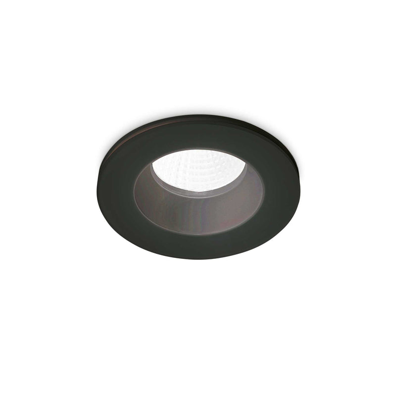 Room-65 fi round faretto incasso in alluminio nero