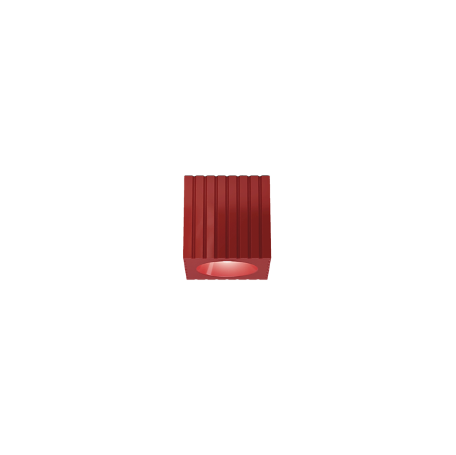 Metra C2836 plafoniera lampada soffitto ceramica decorata rosso