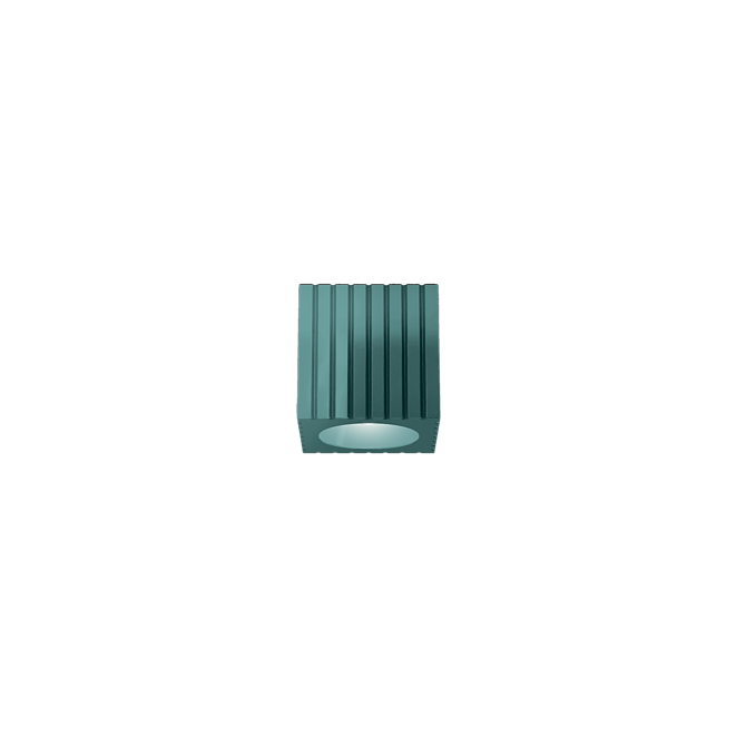 Metra C2836 plafoniera lampada soffitto ceramica decorata verde petrolio
