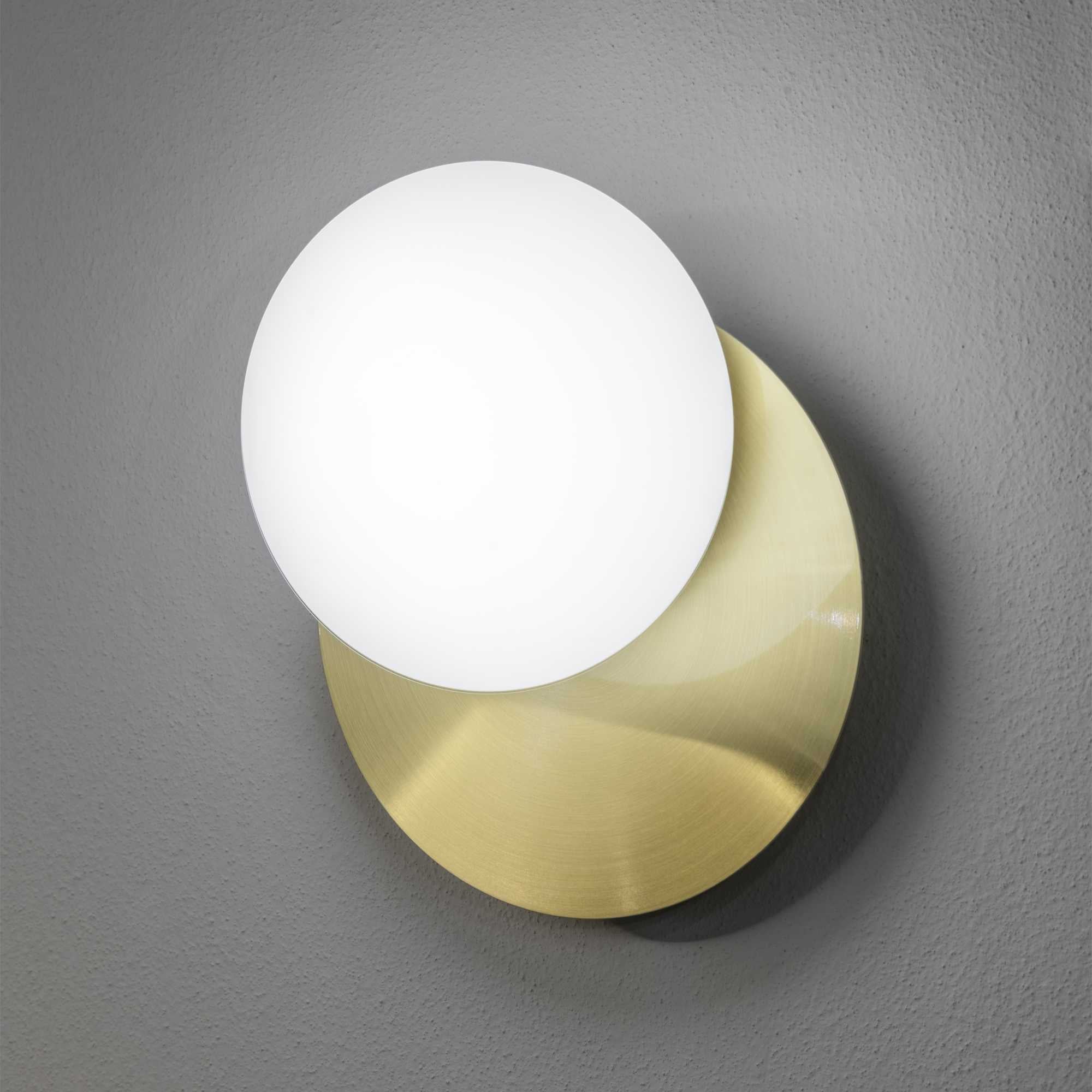 Ninfea ap1 bianco Applique Lampada da parete vetro bianco