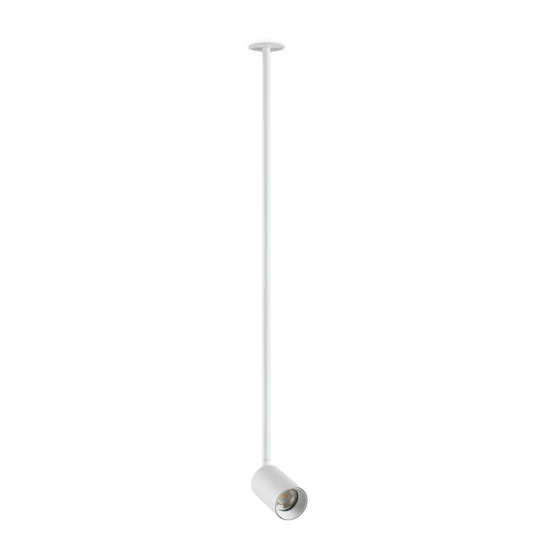 Galileo fi h76 Faretto orientabile semi-incasso con stelo bianco