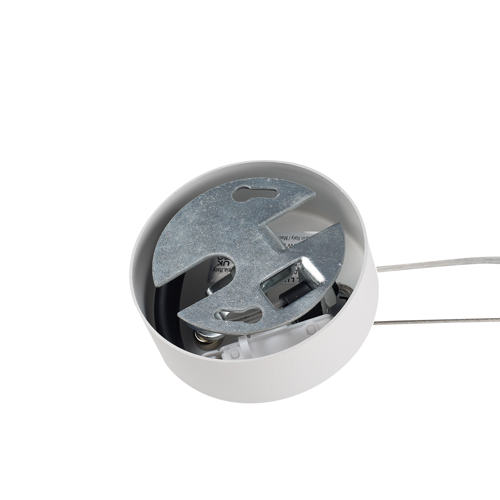Mapa Bianco sp1 d10 Sospensione sfera in vetro Ø10 cm.