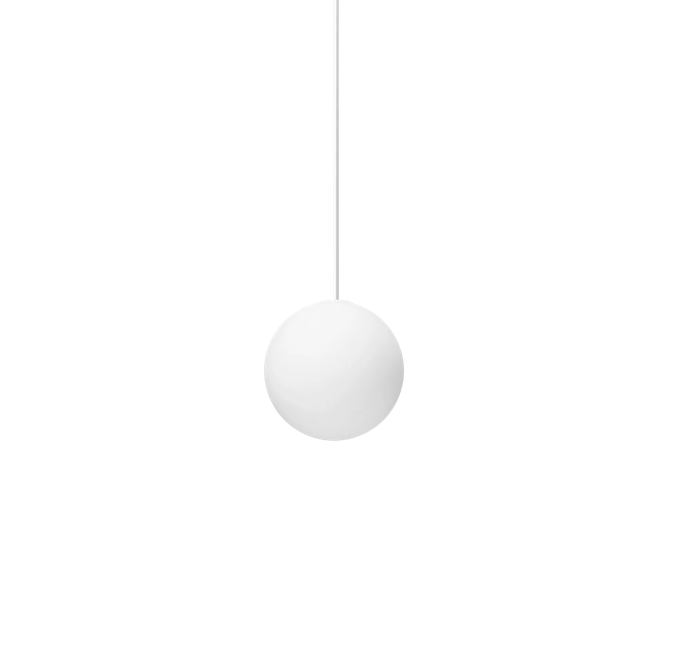 Mapa Bianco sp1 d10 Sospensione sfera in vetro Ø10 cm.