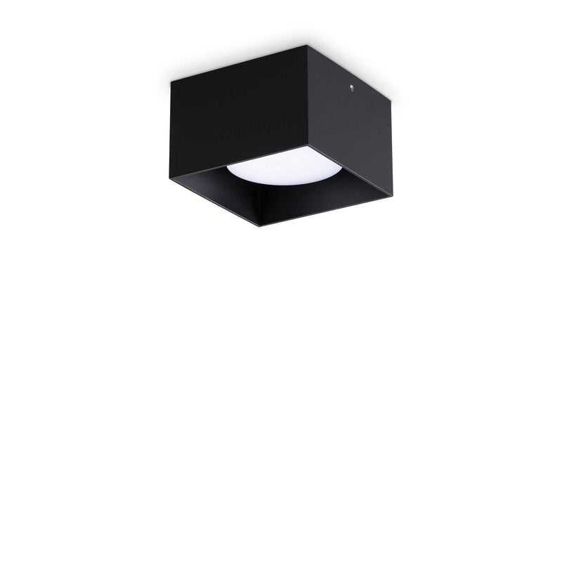 Spike pl1 square Lampada da soffitto in metallo nero