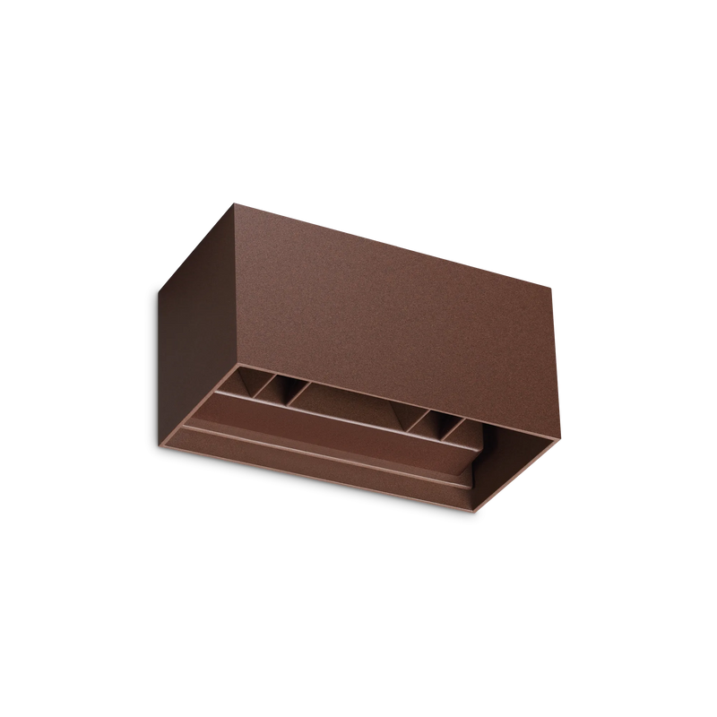 Atom ap d20 Applique led fascio orientabile in alluminio per esterno coffee