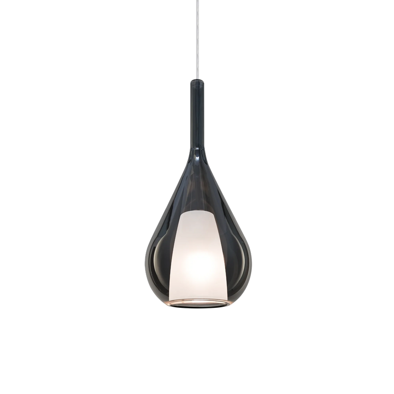 Kalique sp1-3 d18 Sospensione in vetro borosilicato fumé