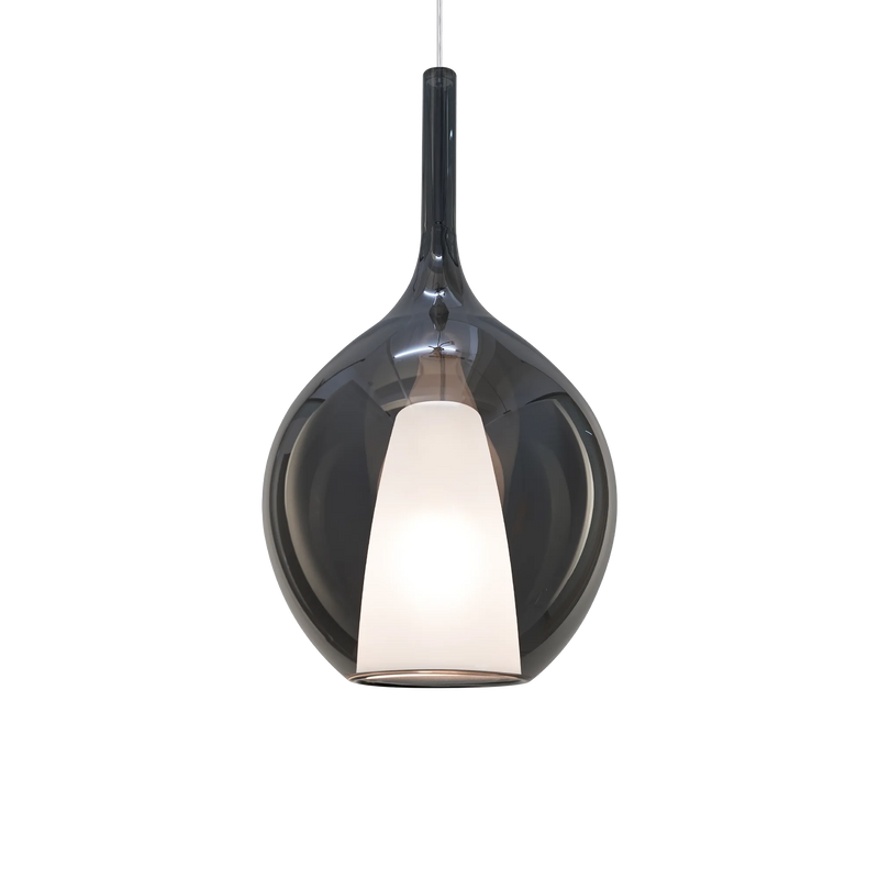 Kalique sp1-2 d28 Sospensione in vetro borosilicato fumé