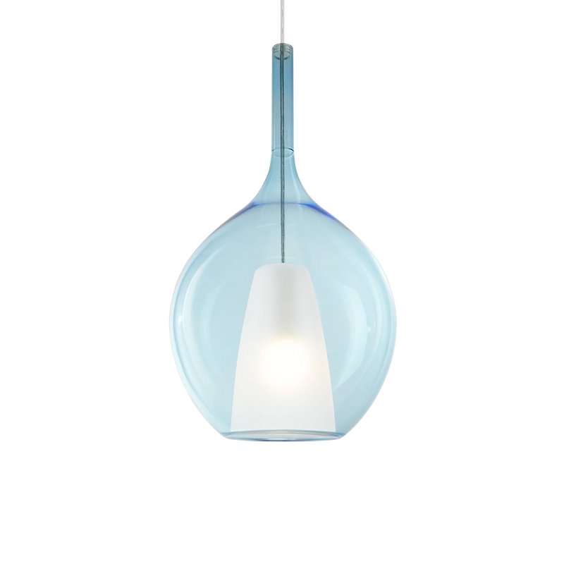 Kalique sp1-2 d28 Sospensione in vetro borosilicato azzurro