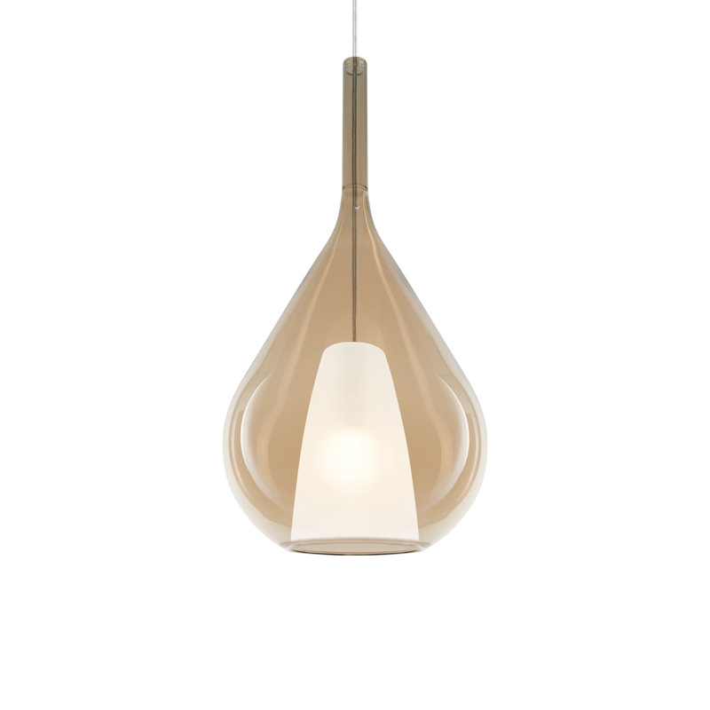 Kalique sp1-3 d28 Sospensione in vetro borosilicato ambra
