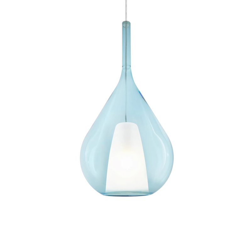 Kalique sp1-3 d28 Sospensione in vetro borosilicato azzurro