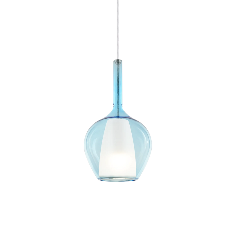 Kalique sp1-1 d18 Sospensione in vetro borosilicato azzurro