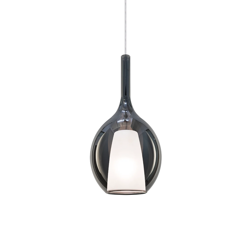 Kalique sp1-2 d18 Sospensione in vetro borosilicato fumé