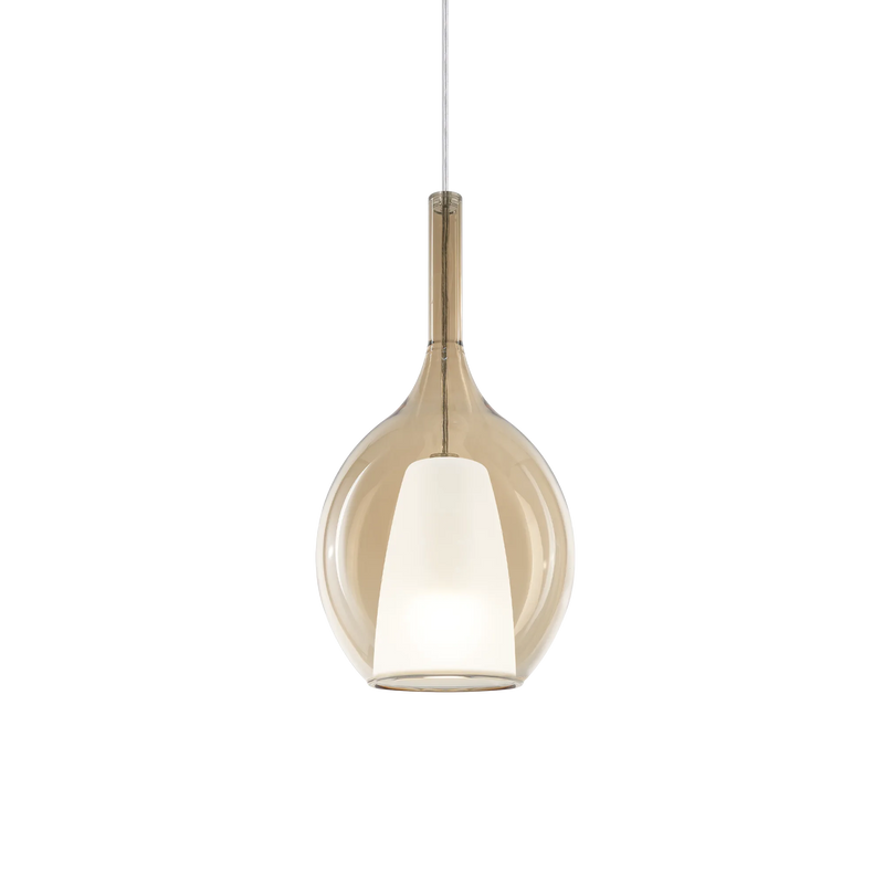 Kalique sp1-2 d18 Sospensione in vetro borosilicato ambra