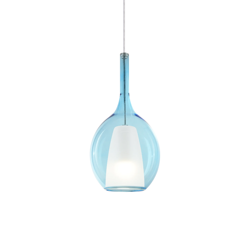 Kalique sp1-2 d18 Sospensione in vetro borosilicato azzurro