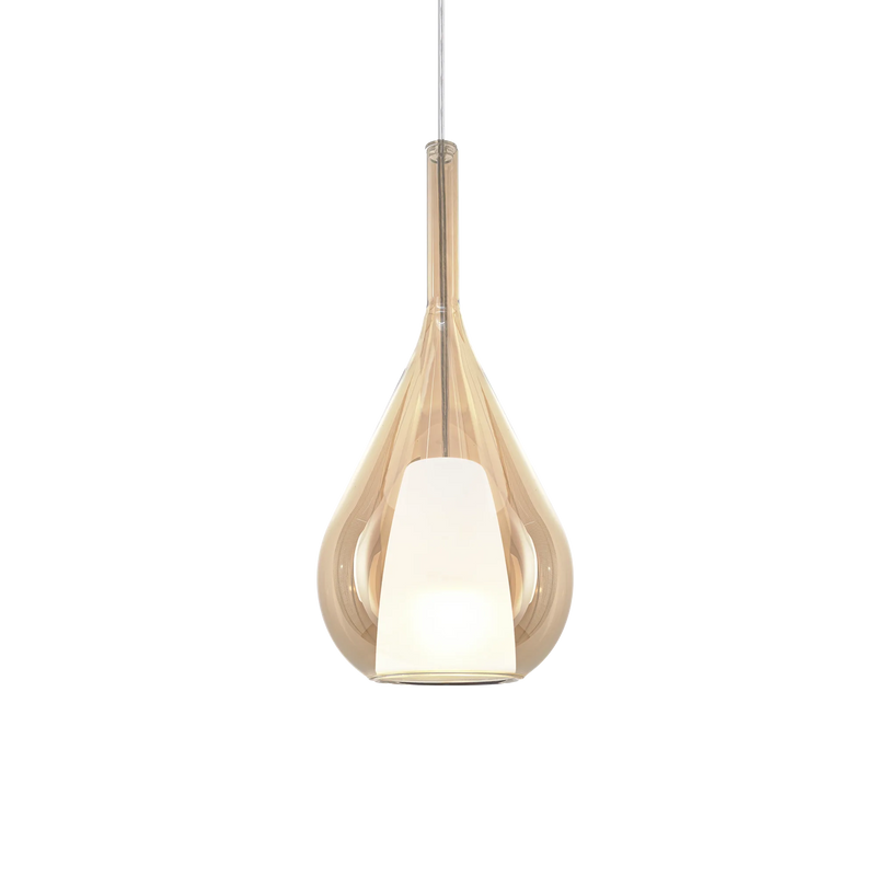 Kalique sp1-3 d18 Sospensione in vetro borosilicato ambra