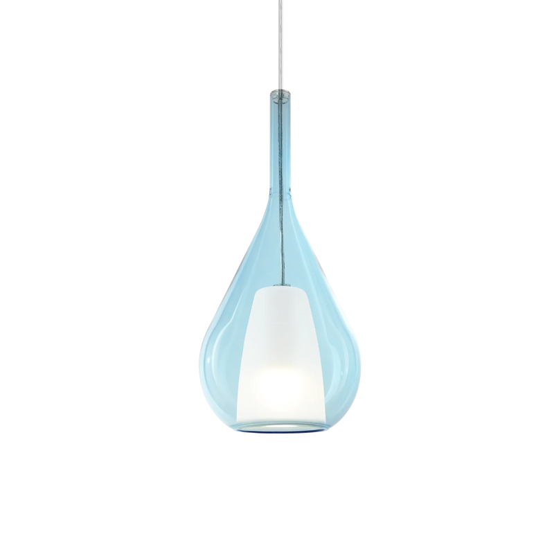 Kalique sp1-3 d18 Sospensione in vetro borosilicato azzurro