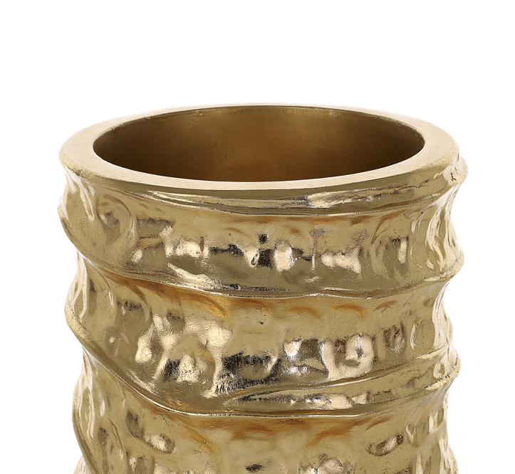 MOMBETSU Vaso in policarbonato oro H 70 cm.