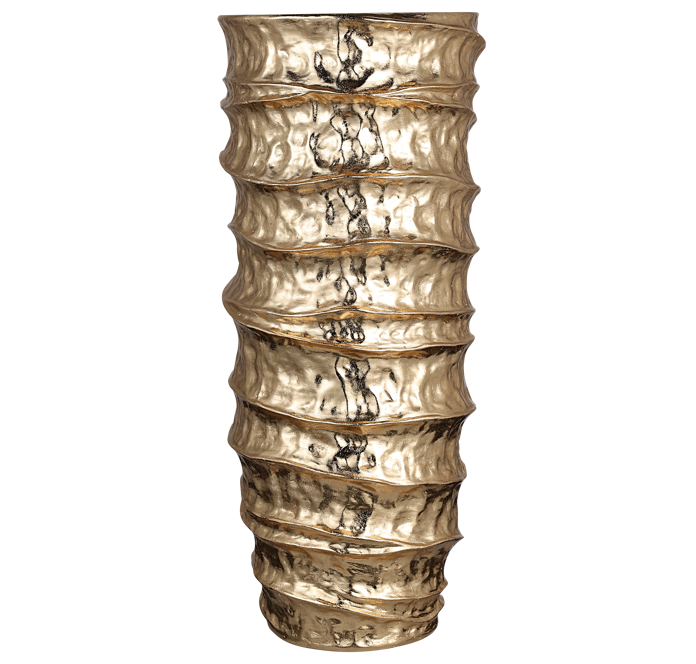 MOMBETSU Vaso in policarbonato oro H 90 cm.