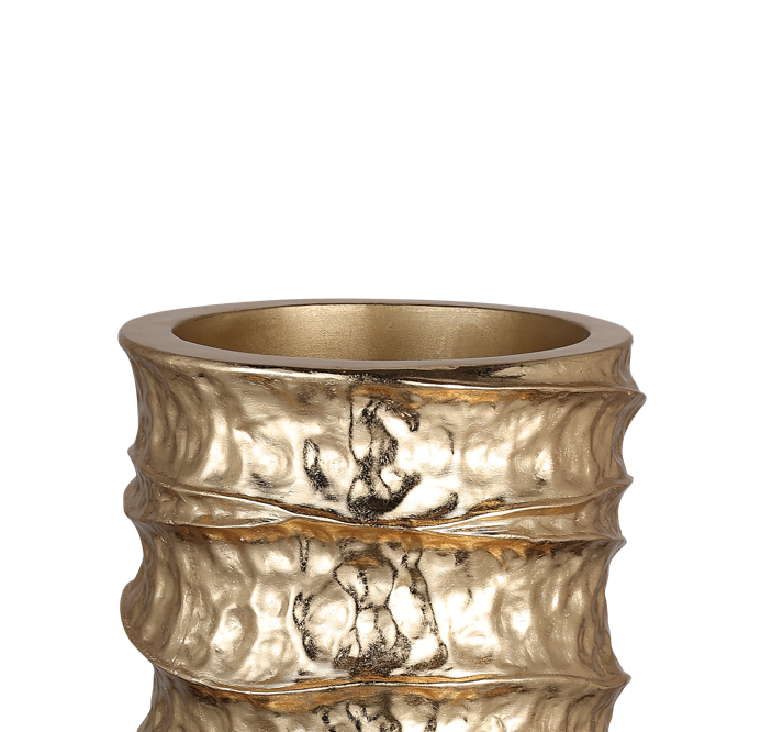 MOMBETSU Vaso in policarbonato oro H 90 cm.
