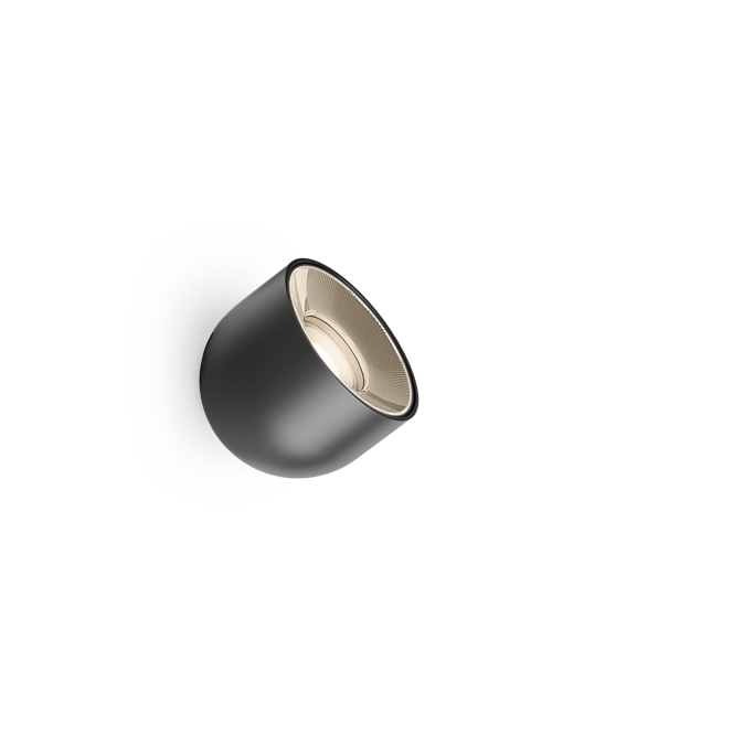 Plusminus Solo spot-light led Ø10 cm. con ottica media orientabile DALI-2 Black