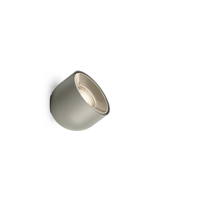 Plusminus Solo spot-light led Ø10 cm. con ottica ampia orientabile Pulsante 1-10V Green