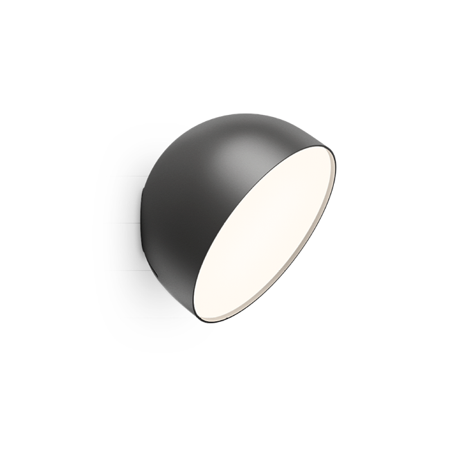 Plusminus Solo spot-light led Ø20 cm. con ottica diffusa orientabile Pulsante 1-10V Black