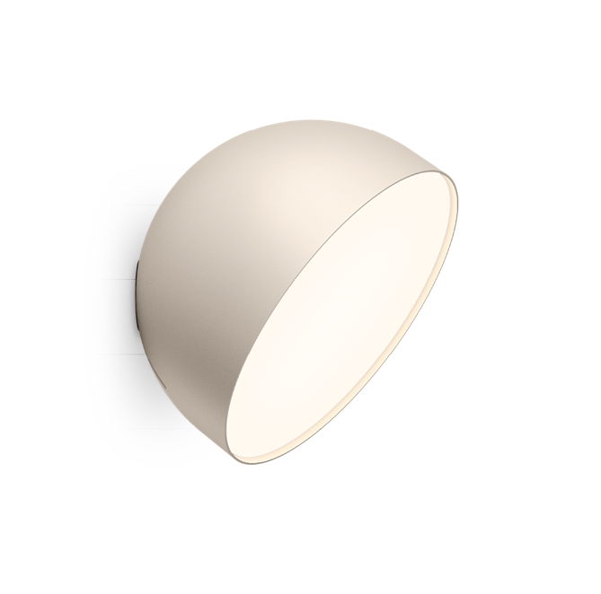 Plusminus Solo spot-light led Ø30 cm. con ottica diffusa orientabile Pulsante 1-10V Beige
