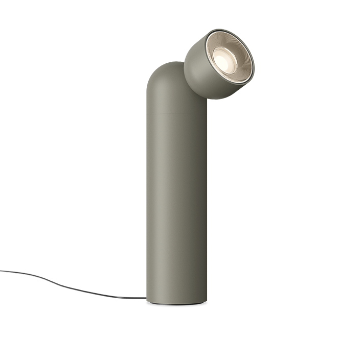 Plusminus Solo lampada terra spot-light led Ø10 cm. con ottica media orientabile Push Green