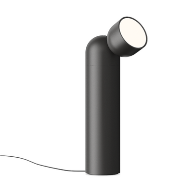 Plusminus Solo lampada terra spot-light led Ø10 cm. con ottica diffusa orientabile Push Blackk