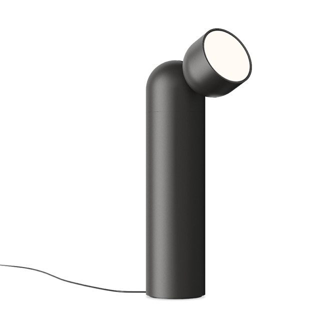 Plusminus Solo lampada terra spot-light led Ø10 cm. con ottica diffusa orientabile Push Blackk