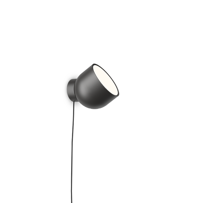 Plusminus Solo spot-light led Ø10 cm. con spina ottica diffusa orientabile Casambi Black