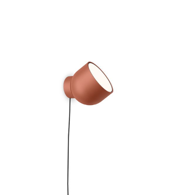 Plusminus Solo spot-light led Ø10 cm. con spina ottica diffusa orientabile Casambi Terra Red
