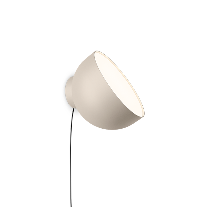 Plusminus Solo spot-light led Ø20 cm. con spina ottica diffusa orientabile Push Beige