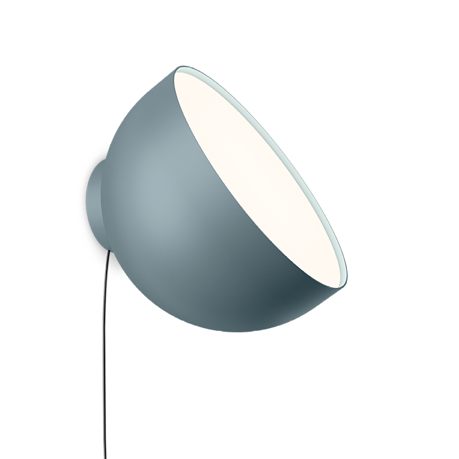 Plusminus Solo spot-light led Ø30 cm. con spina ottica diffusa orientabile Push Blue