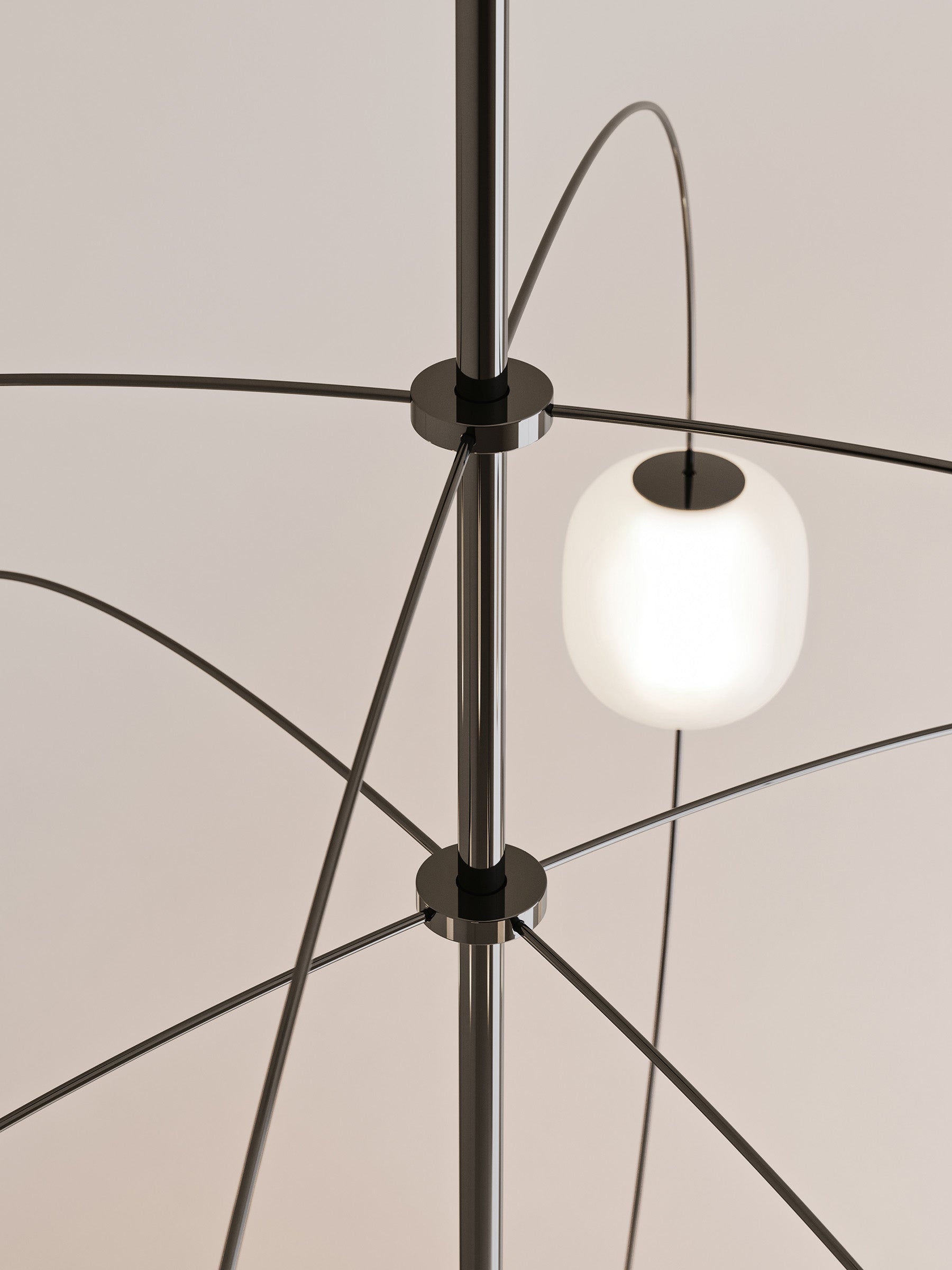 Axia Sospensione Led in acciaio bronzo lucido e vetro dimmer Triac